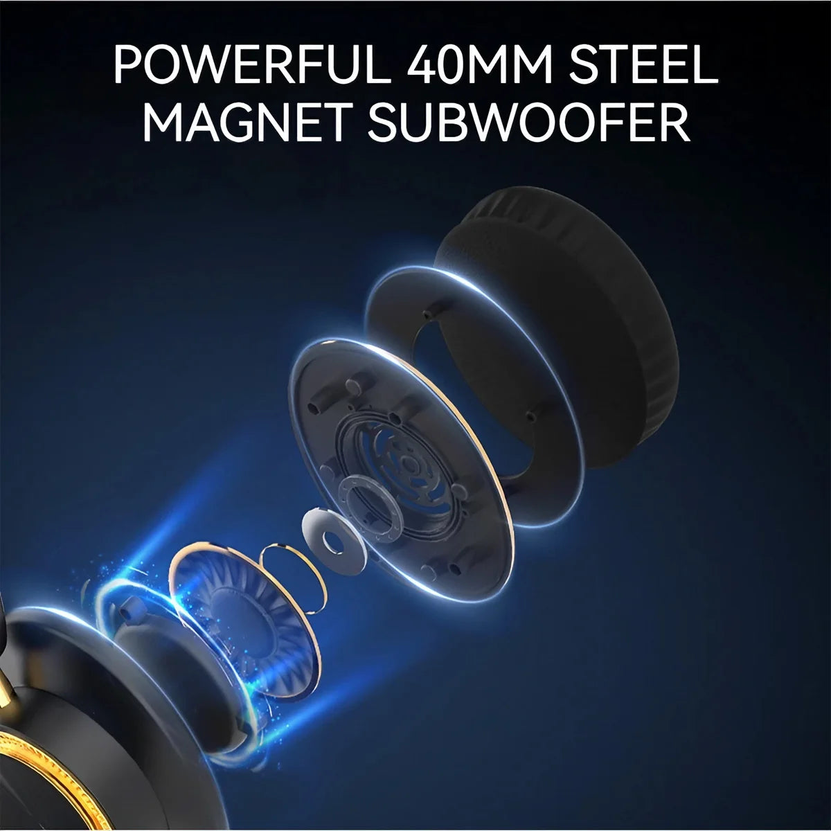 Stonego Foldable Bluetooth Headphones Featuring HiFi Stereo Sound And Comfort