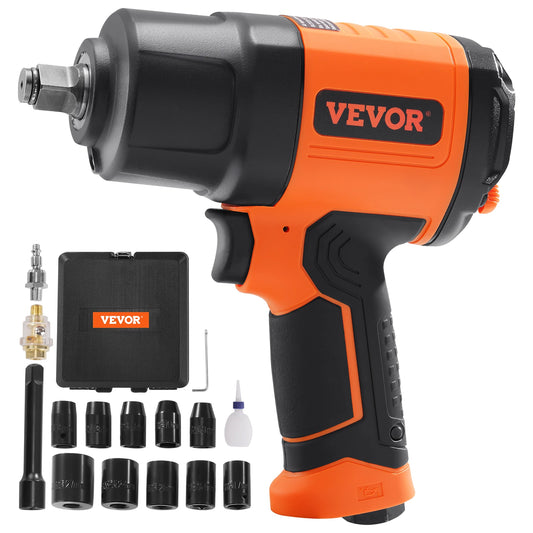 SucceBuy Lightweight Pneumatic Impact Gun With Socket Set And Case