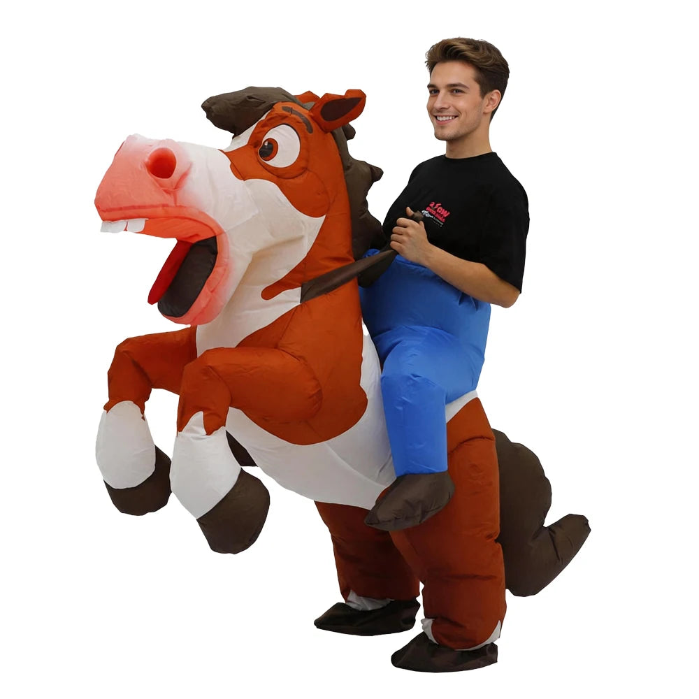 Inflatable Horse Costume Adult Unisex Halloween Party Mascot