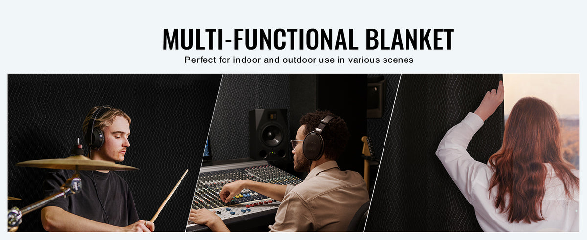 SucceBuy Acoustic Sound Dampening Blanket With Grommets For Doors